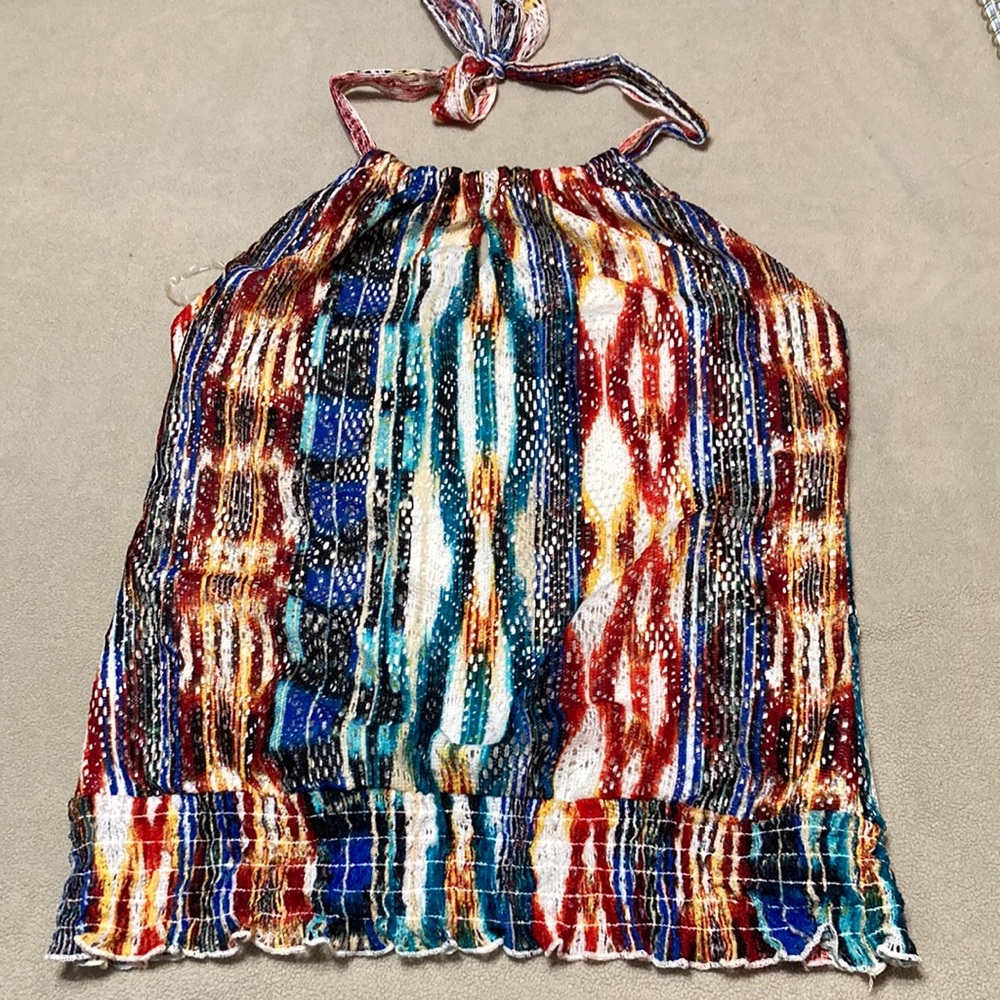 Women backless size L NWT Muti color pattern